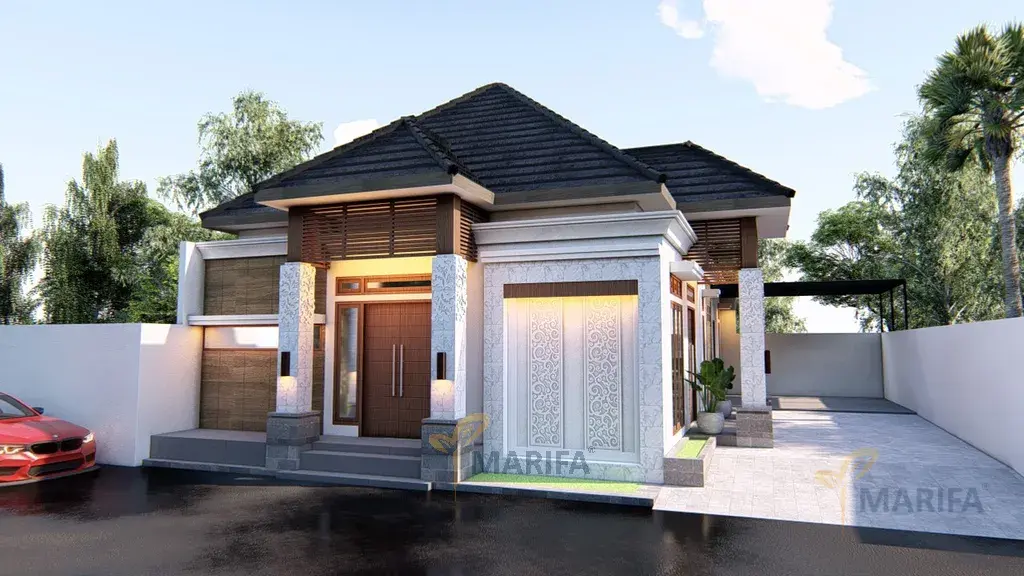 dokumen pengajuan kredit rumah dengan kalkulator dan laptop di meja kerja