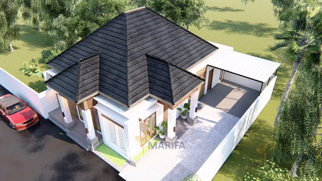 surveyor bank sedang memeriksa progres pembangunan rumah di lapangan