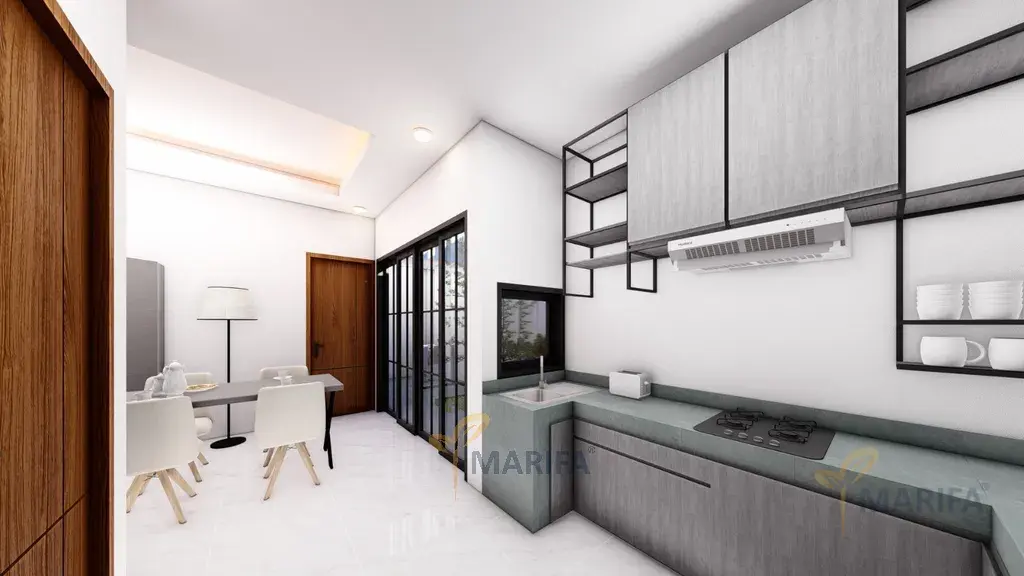 Pembangunan rumah dalam progres